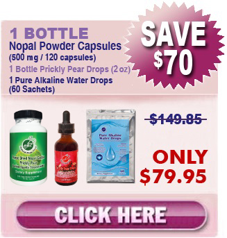Existing Client - 1 Bottle Freeze Dried Nopal Powder Capsules & 1 Bottle Prickly Pear Drops & 1 Pure Alkaline Water Drops With Coral Calcium